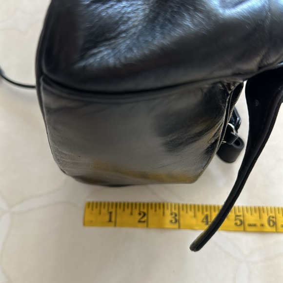 Nine West Retro Mini Leather Top Flap Draw String Backpack - Picture 13 of 16